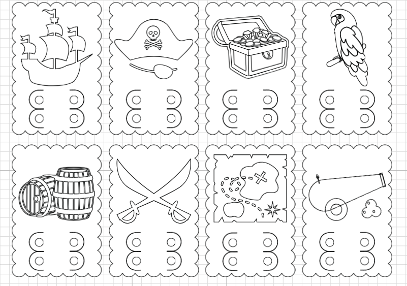 kleur traktatie - set van 8