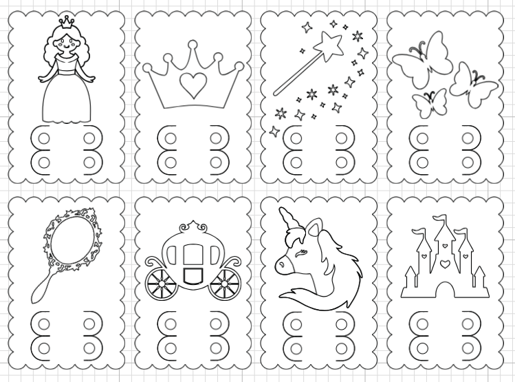 kleur traktatie - set van 8