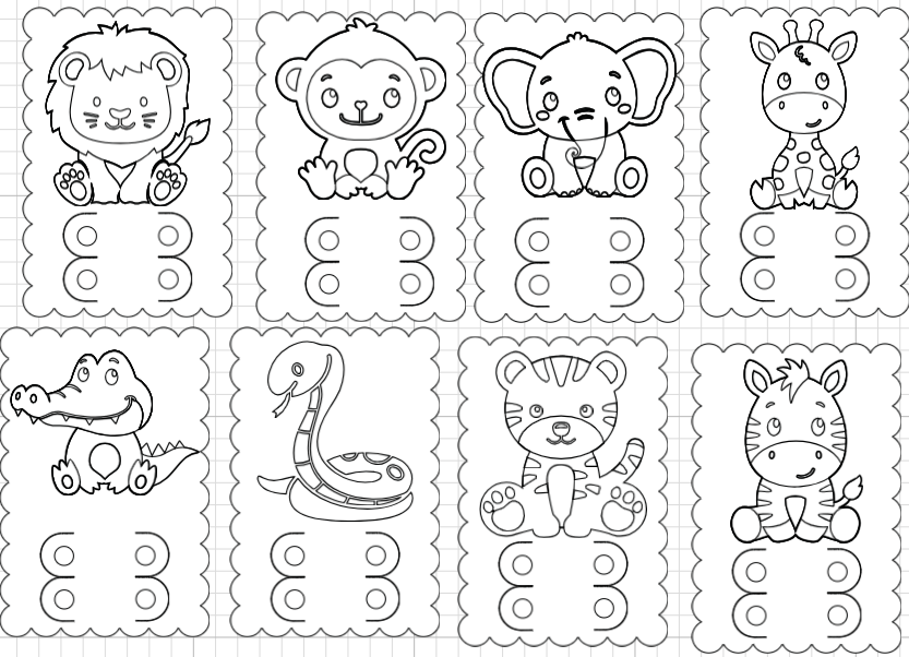 kleur traktatie - set van 8