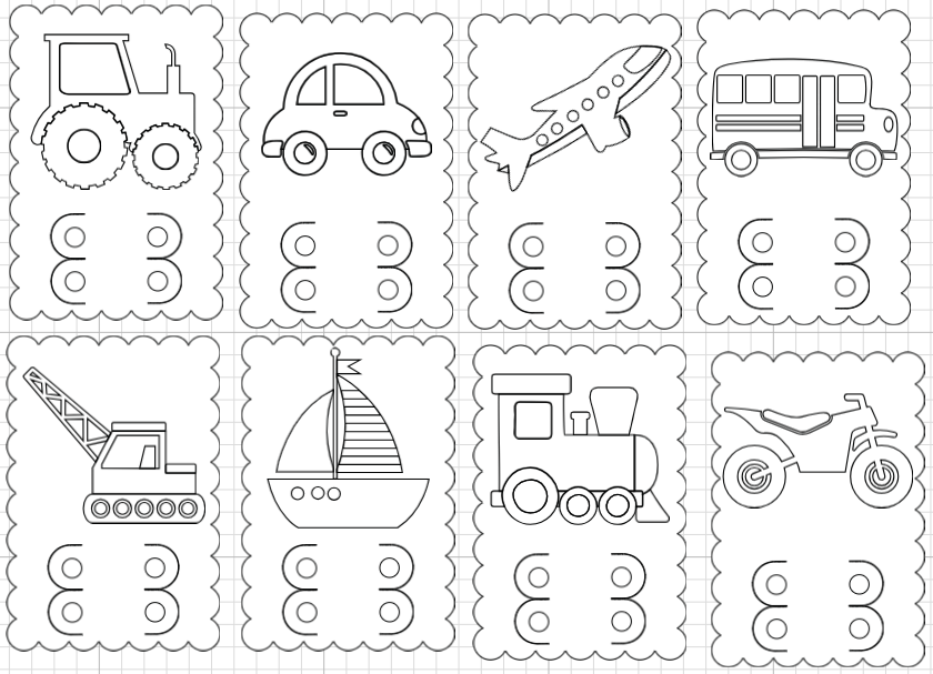 kleur traktatie - set van 8