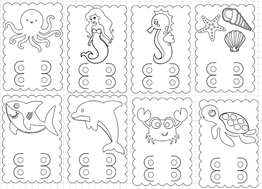 kleur traktatie - set van 8
